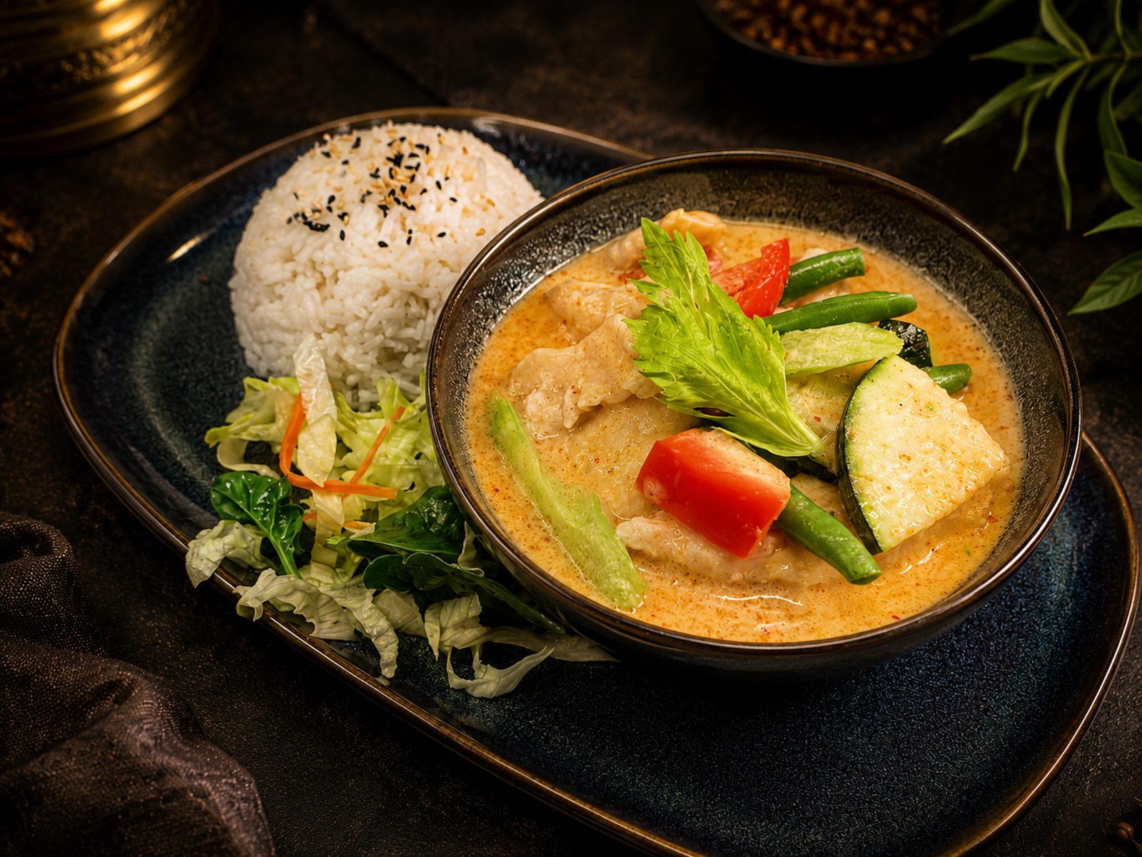 Röd curry med kokosmjölk